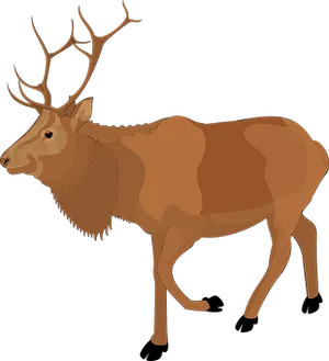 Majestic Moose Vector Illustration PNG Image