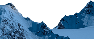 Majestic Mountain Peaks Panorama PNG image with transparent background