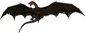 Majestic Night Dragon PNG Image