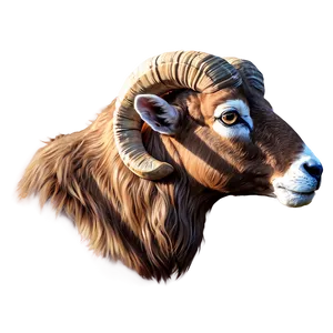 Majestic Ram Head Artwork Png Vrf PNG Image