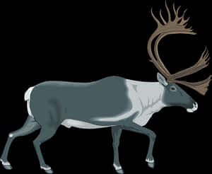 Majestic Reindeer Illustration PNG image with transparent background