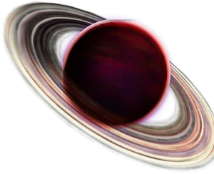 Majestic Ringed Planet Illustration PNG Image