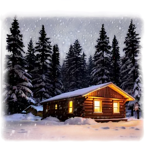 Majestic Snowfall Night Png Mus PNG Image