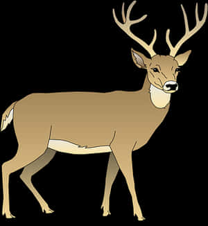 Majestic Stag Illustration PNG image with transparent background