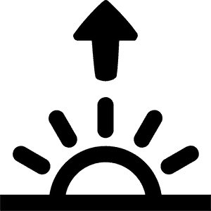 It's A Sun Peaking Halfway Up Over The Horizon - Sun Icon Png Transparent, Png Download PNG with transparent background