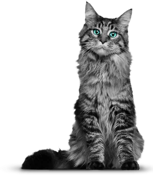 Majestic Tabby Catwith Striking Eyes PNG Image