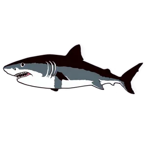 Majestic Tiger Shark Art Png Uqk94 PNG Image