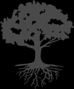 Majestic Tree Silhouette PNG image with transparent background