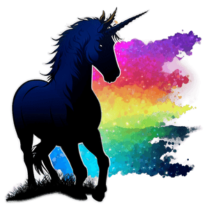 Majestic Unicorn Silhouette PNG eul53 PNG