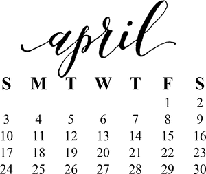 Make A Calendar , Png Download - April Calendar Png, Transparent Png PNG image with transparent background