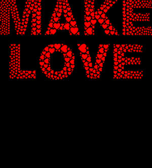 Make Love Not War Graphic PNG image with transparent background
