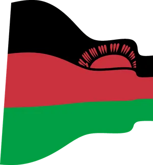 Malawi Flag Waving PNG Image