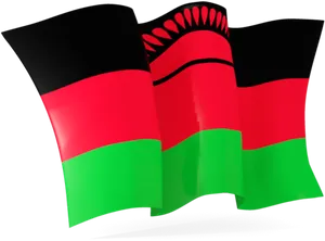 Malawi Flag Waving PNG Image