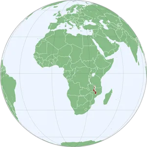 Malawi Locationon Africa Map PNG Image