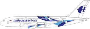 Malaysia Airlines Aircraft Livery PNG image with transparent background