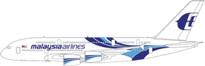 Malaysia Airlines Aircraft Livery PNG Image