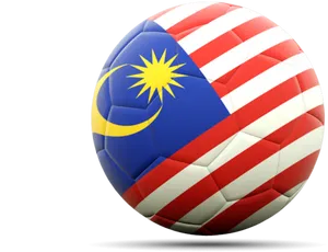 Malaysia Flag Soccer Ball PNG Image