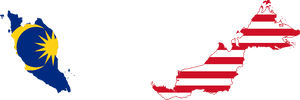Malaysia Map Flag Design PNG image with transparent background