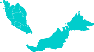 Malaysia Map Silhouette PNG Image