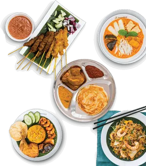 Malaysian Delicacies Collage PNG Image