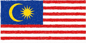 Malaysian Flag Artistic Texture PNG image with transparent background