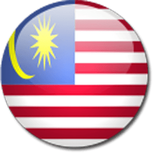 Malaysian Flag Button PNG image with transparent background