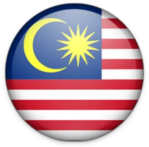 Malaysian Flag Button PNG Image