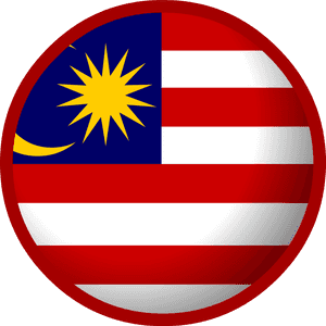 Malaysian Flag Button PNG image with transparent background