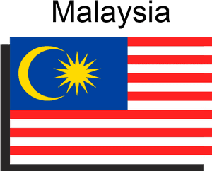Malaysian Flag Graphic PNG image with transparent background