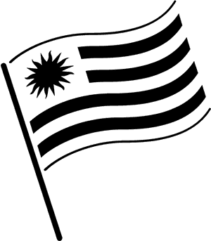 Malaysian Flag Simplified Graphic PNG image with transparent background