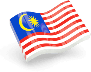 Malaysian Flag Waving Illustration PNG image with transparent background