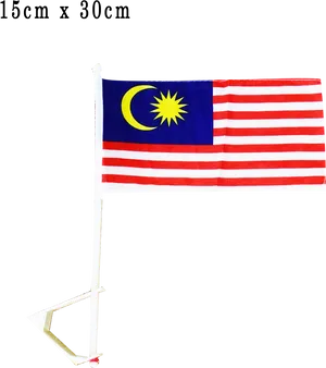 Malaysian Flagon Pole15x30cm PNG Image