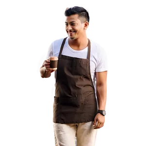 Male Barista Serving Coffee Png Vgm PNG Image