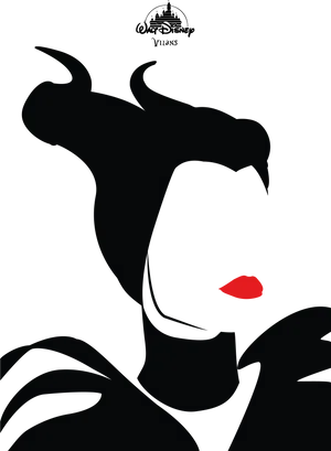 Maleficent Silhouette Profile PNG Image