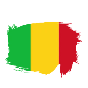 Mali Flag Brush Stroke PNG Image