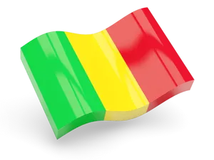 Mali Flag Waving Illustration PNG Image