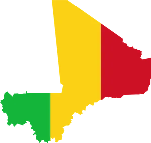 Mali Map Colorful Geography PNG Image