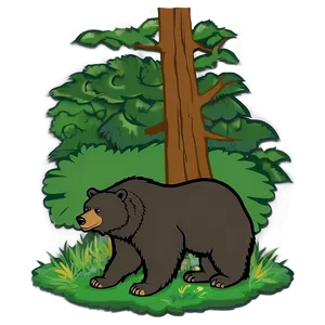 Mama Bear In Nature Scene Png Tid68 PNG Image