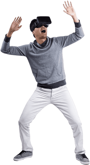 People Virtual Reality Png - Person Using Vr Png, Transparent Png PNG