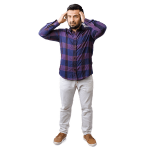 Man Holding Head in Hands PNG 79 PNG with transparent background