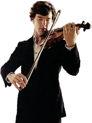 Man Playing Violin PNG Image