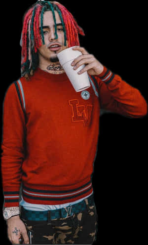 #lilpump#lilpumpjetski #lil #pump #esketittt - Lil Pump Sipping Lean, HD Png Download PNG image with transparent background
