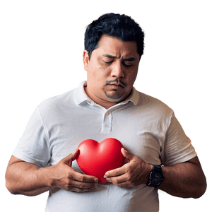 Man with Heavy Heart PNG gcc13 PNG with transparent background