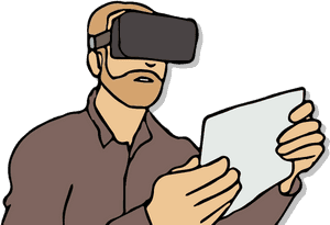 Transparent Vr Headset Png - Virtual Reality Cartoon Transparent, Png Download PNG image with transparent background