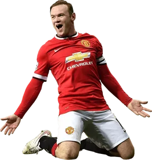 Manchester United Player Celebration PNG Image