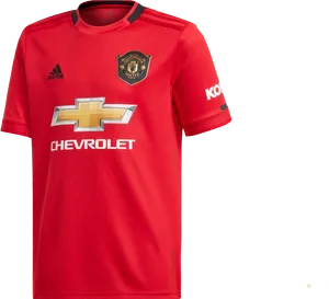 Manchester United Red Home Jersey PNG Image