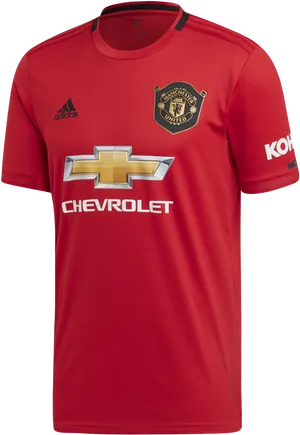 Manchester United Red Home Jersey PNG Image