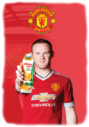 Manchester United Wayne Rooney Chivita 100% - Manchester United, HD Png Download PNG image with transparent background
