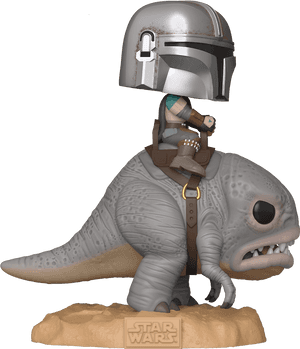 Mandalorian On Blurrg Funko Pop, HD Png Download PNG image with transparent background