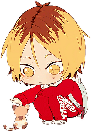 Manga Haikyuu Cute Withcat Report Abuse - Haikyuu Kenma Chibi, HD Png Download PNG image with transparent background